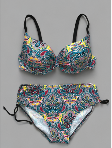 Costum de baie cu burete subtire si slip mediu 08, C D